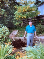 Dad working hard in the garden Rhu 1994